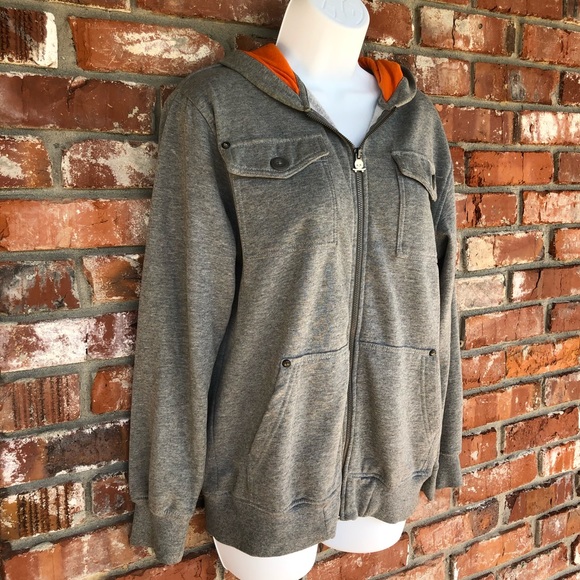 Decoded grey zip front hoodie size L - Picture 6 of 7